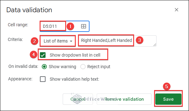 data validation criteria